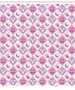 Whimsical Owl and Clouds Shower Curtain for a Cute and Dreamy Bathroom