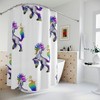 Whimsical Rainbow Unicorn Shower Curtain with Colorful Fabric Design for Kids Bathroom