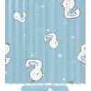 White Ducks Swimming Print Shower Curtain with Waterproof Fabric for Bathroom Decor