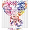 White Elephant Bathroom Decorr, Waterproof Shower Curtain 