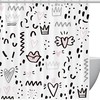White Heart Crown Lip Waterproof Shower Curtain For Bath