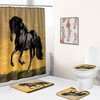 White Horse Shower Curtain - Rustic Country Themed Bathroom Decor