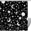 White Moon Stars Unique Shower Curtain Set With A Quote 