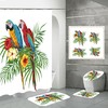 White Parrots Shower Curtain for a Chic and Elegant Bathroom