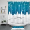 White Snow Forest Shower Curtain - Winter Wonderland Bathroom Accessory