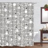 White Snowflake Christmas Snowman Shower Curtain For Festive Bathroom Decor By Alishomtll