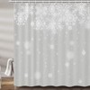 White Snowflake Shower Curtain For A Charming Christmas Bathroom Decor, Festive Bathroom Accessories
