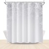 White Sparkle Snowflakes Winter Holiday Shower Curtain Fabric
