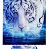 White Tiger Art Waterproof Shower Curtain For Beautiful And Luxurious Bathroom Decor