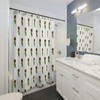 White Upside Down Pineapple Swinger Shower Curtain for an Elegant and Playful Bathroom