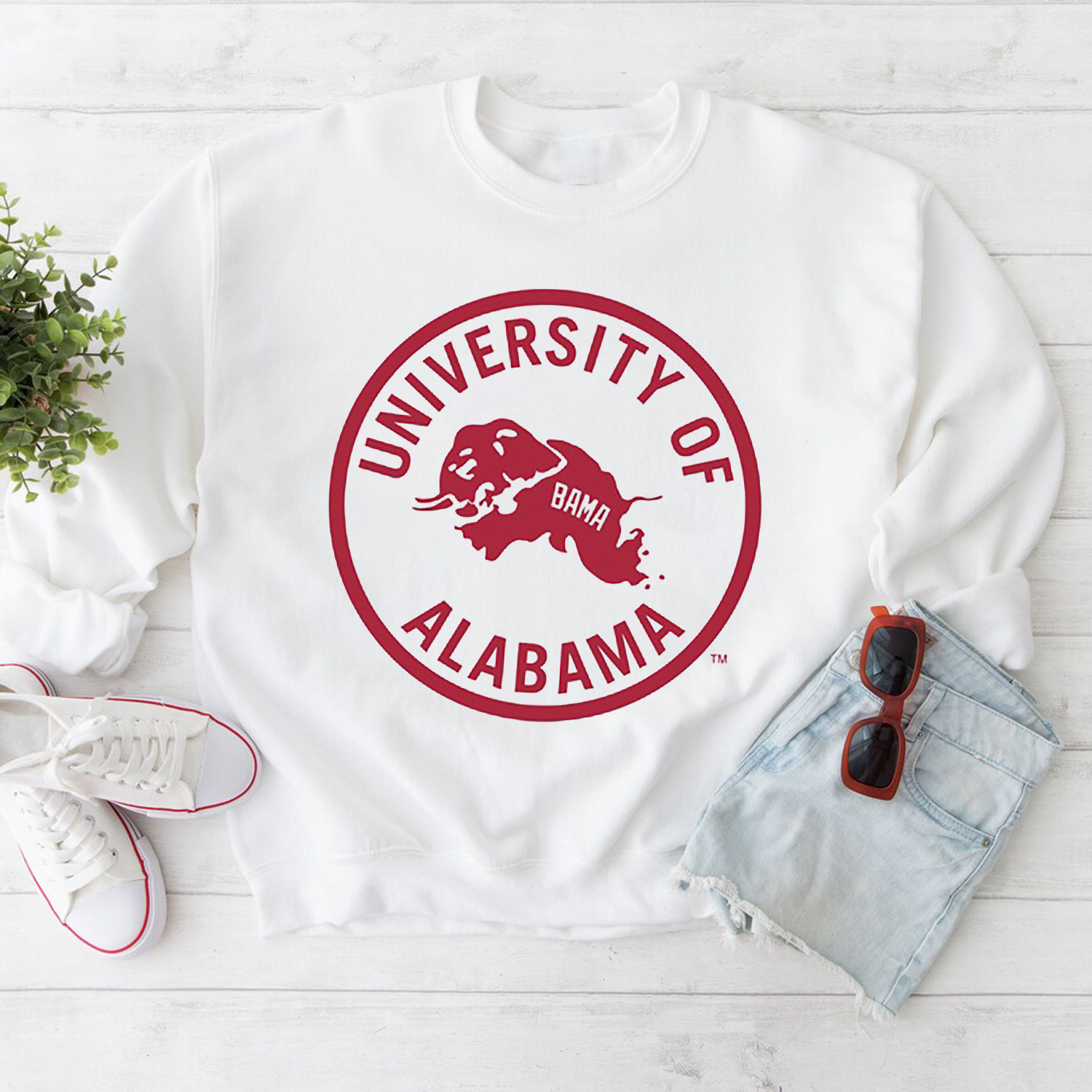 White Vintage 'Bama Shirt Sweatshirt Hoodie For Fans