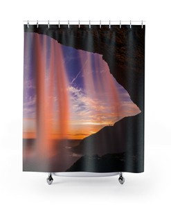 White Waterfall Shower Curtain - Simple and Elegant Design for Bathroom