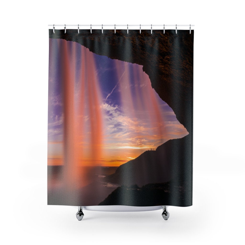 White Waterfall Shower Curtain - Simple and Elegant Design for Bathroom