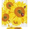 White Yellow Sunflower Waterproof Shower Curtain, Bright and Beautiful for Nature Lovers Bathroom Decor