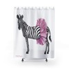 White Zebra Pattern Shower Curtain for Sleek Bathroom Decor