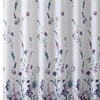 White and Pink Wildflower Fabric Shower Curtain for a Calming Bathroom