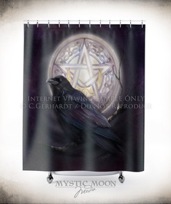 Wiccan Art Morrighan's Moon Fantasy Shower Curtain for Bathroom