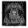 Wicked Bat Chain Shower Curtain with Skeleton Shroud for a Spooky Atmosphere