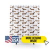 Wiener Dog Silhouettes Shower Curtain With Quotes
