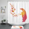 Wild Animal Bear Shower Curtain with Forest and Deer Theme for Chic and Natural Bathroom Decor