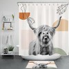 Wild Animal Highland Cow Shower Curtain For Quirky Bathroom