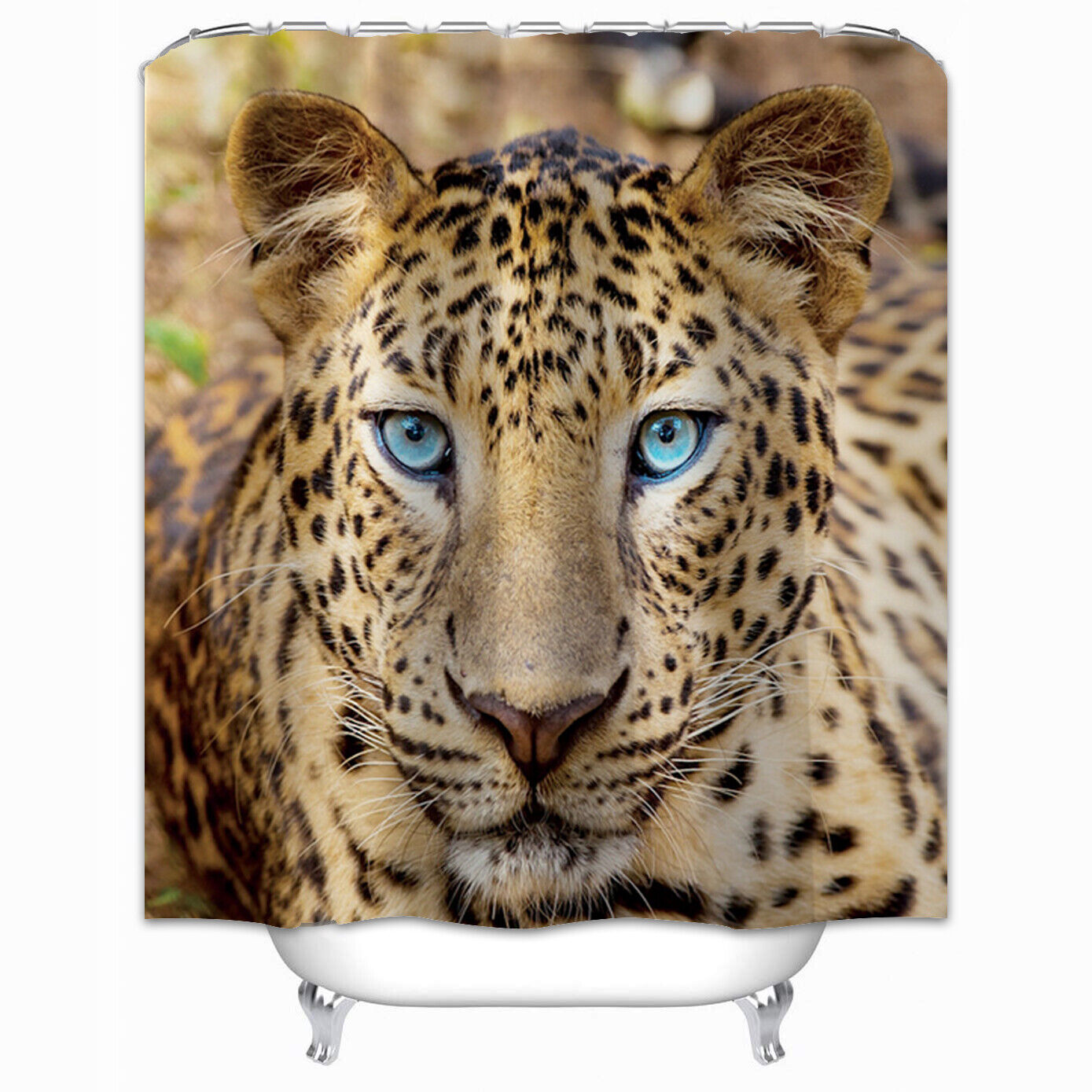 Wild Animal Leopard Theme Fabric Shower Curtain for Chic and Stylish Bathroom Decor