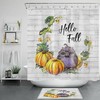 Wild Animal Owl Vine Leaf Pumpkin Shower Curtain - A Perfect Addition To Your Fall Bathroom Decor