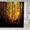 Wild Animal Printing Shower Curtain with Hunting Theme for Kids Boys Teens Room Decor
