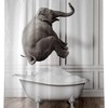 Wild Animal Shower Curtain Funny Giraffe Tiger Zebra Elephant Print Waterproof Fabric Bathroom Decoration