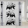 Wild Animal Theme Bear Shower Curtain for Nature Themed Bathroom Decor