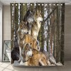 Wild Animal Wolf Shower Curtain KRLIF Bathroom Decor Waterproof Fabric Bath Curtains