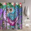 Wild Animals Floral Owl Shower Curtain - Nature-Inspired Bathroom Decor