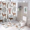 Wild Deers Forest Shower Curtain, Waterproof Bathroom Decor by Vantaso