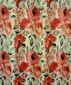 Wild Flowers Big Bold Floral Pink Green Blue Fabric Shower Curtain for Chic Bathroom 
