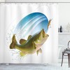 Wild Life Fish Printed Shower Curtain For A Nature-Themed Bathroom Decor