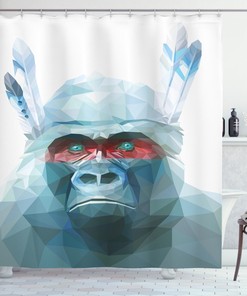Wild Monkey Psychedelic Shower Curtain For Mind-Bending Bathroom Decor