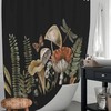 Wild Mushrooms And Plants Modern Print Shower Curtain For Bathroom