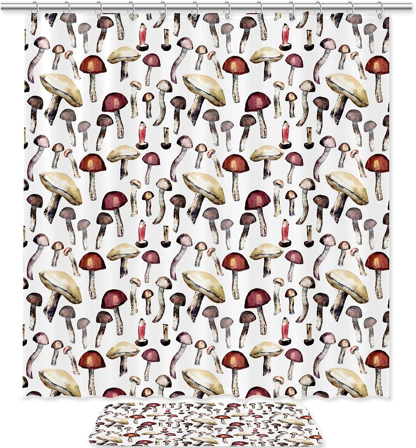 Wild Mushrooms Unique Fabric Shower Curtains For A Unique Look