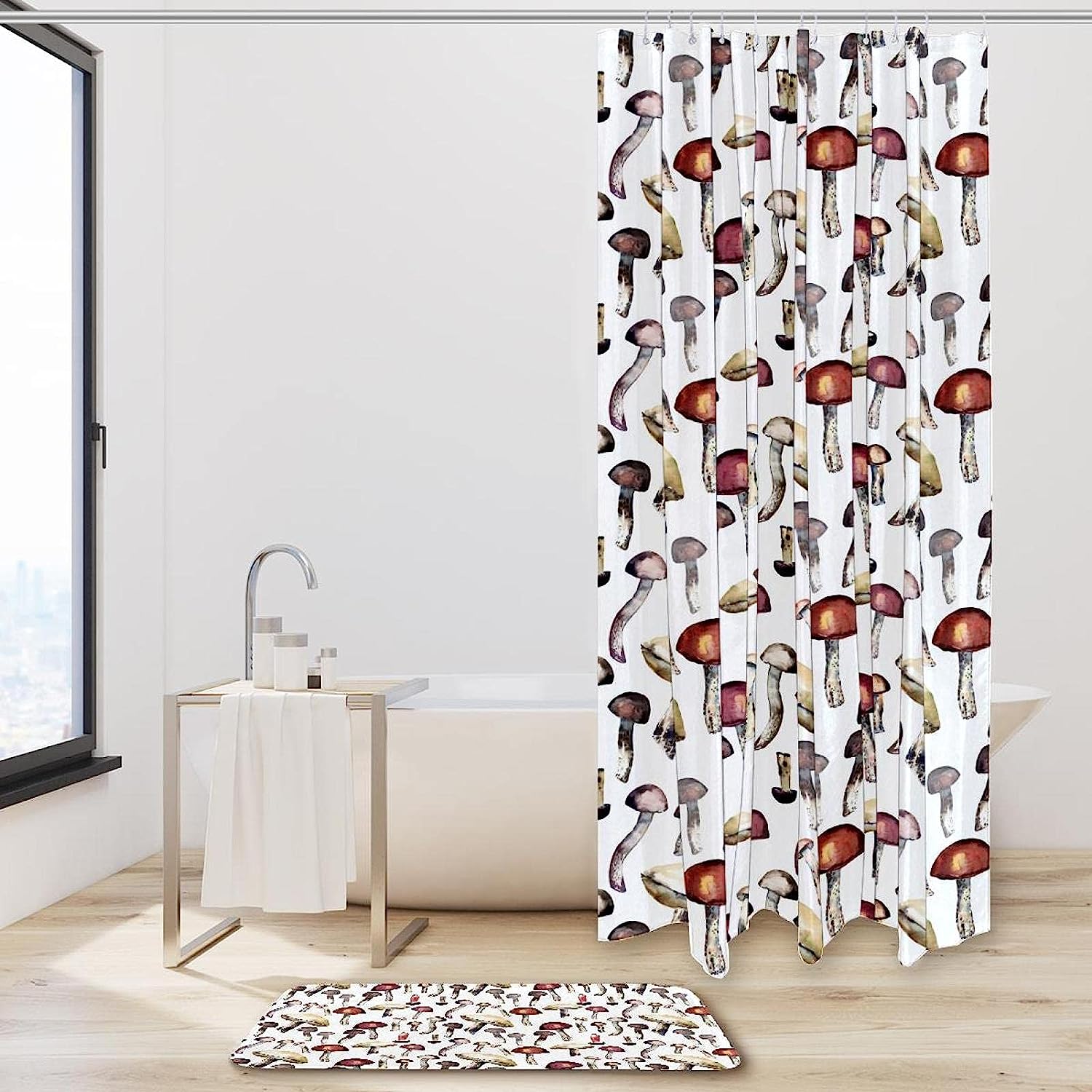Wild Mushrooms Unique Fabric Shower Curtains For A Unique Look