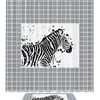 Wild Stripes Grey Grid And Zebra Bathroom Shower Curtain