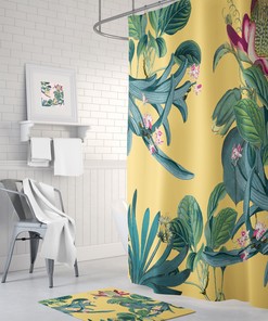 Wild Tiger Jaguar Jungle Print Shower Curtain for Exotic Bathroom Decor 