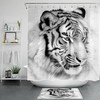 Wild Tiger Print Shower Curtain and Bathroom Accessory Set for Animal Lovers