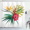 Wild Tropical Orchid Print Shower Curtain For An Exotic Bathroom Look
