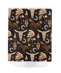 Wild West Art Cowboy Shower Curtain for Bathroom Decor