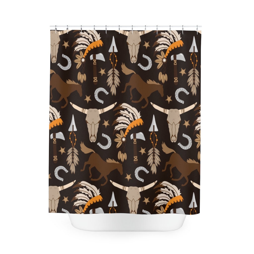 Wild West Art Cowboy Shower Curtain for Bathroom Decor