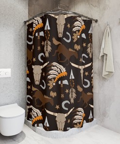 Wild West Art Cowboy Shower Curtain for Bathroom Decor