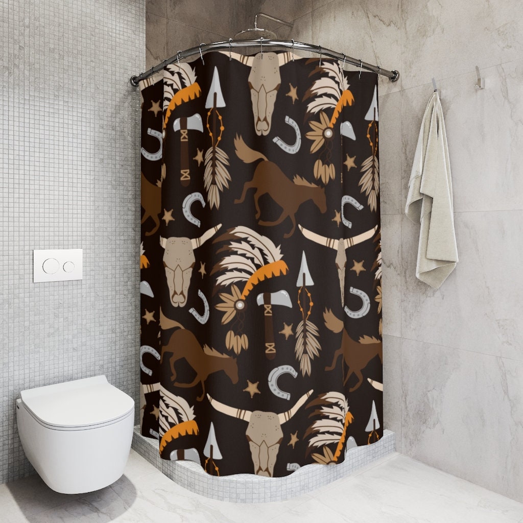 Wild West Art Cowboy Shower Curtain for Bathroom Decor