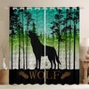 Wild Wolf Window Drapes - Rustic Wildlife-Inspired Curtains for Your Bathroom 