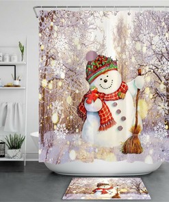 Wild Wolves Winter Snow Forest Shower Curtain