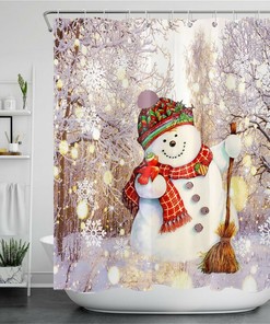 Wild Wolves Winter Snow Forest Shower Curtain